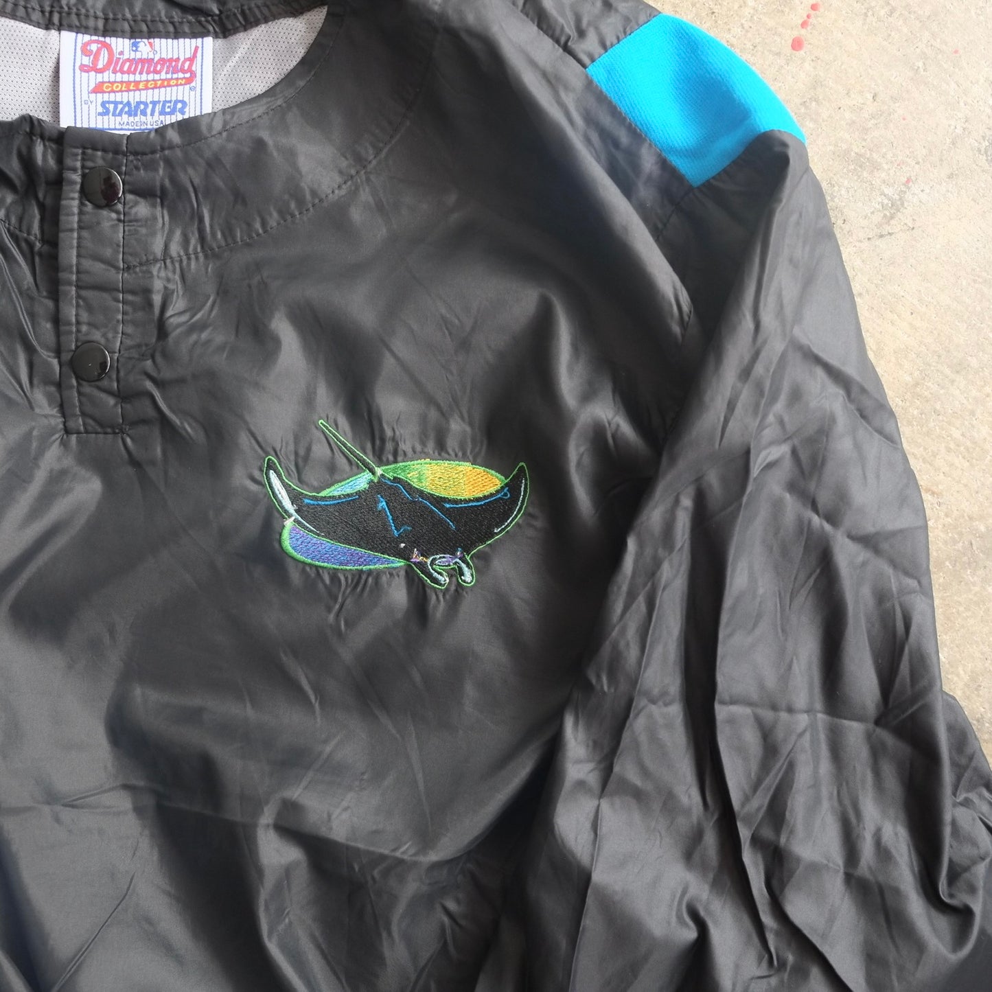 【used】 STARTER スターター TAMPABAY RAYS L/S batting jacket タンパベイ レイズ