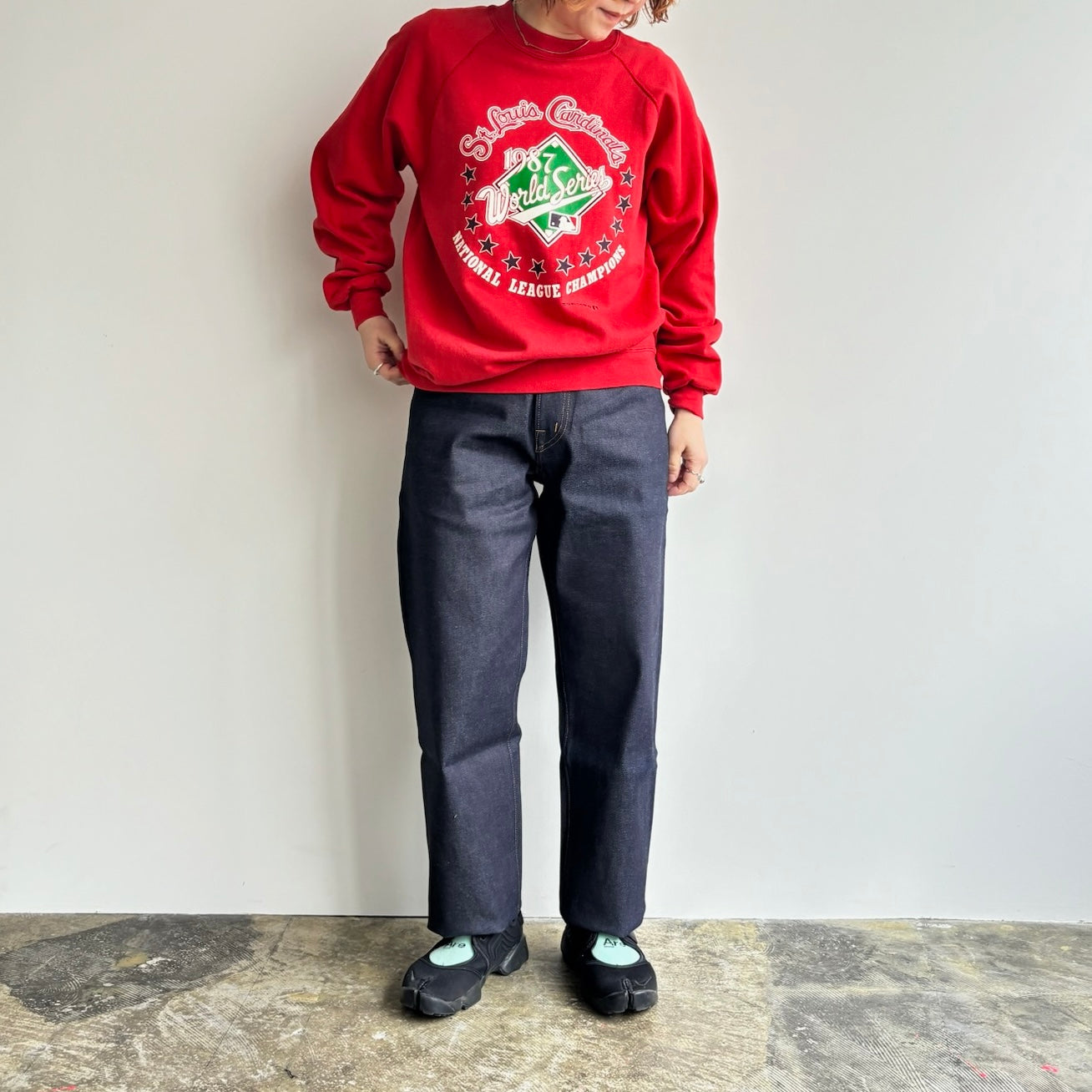 【used】 1987 world series St. Louis Cardinals national champion sweat 0220-1 JS