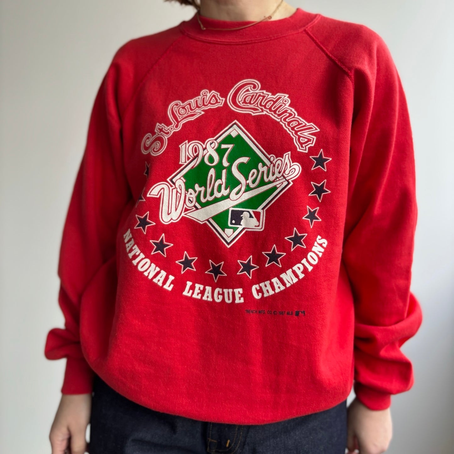 【used】 1987 world series St. Louis Cardinals national champion sweat 0220-1 JS