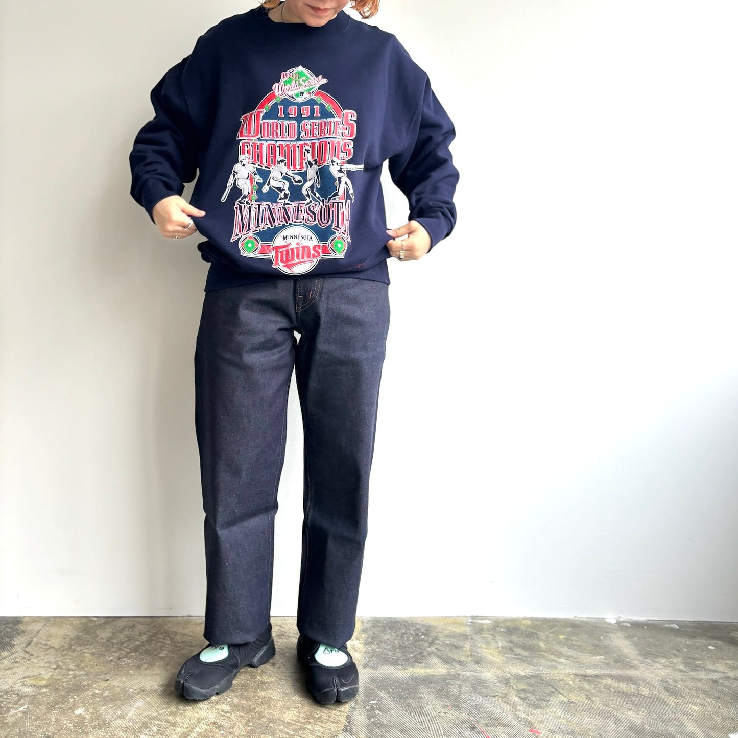 【used】 1991 world series champion Minesota TWINS sweat 0220-2JS