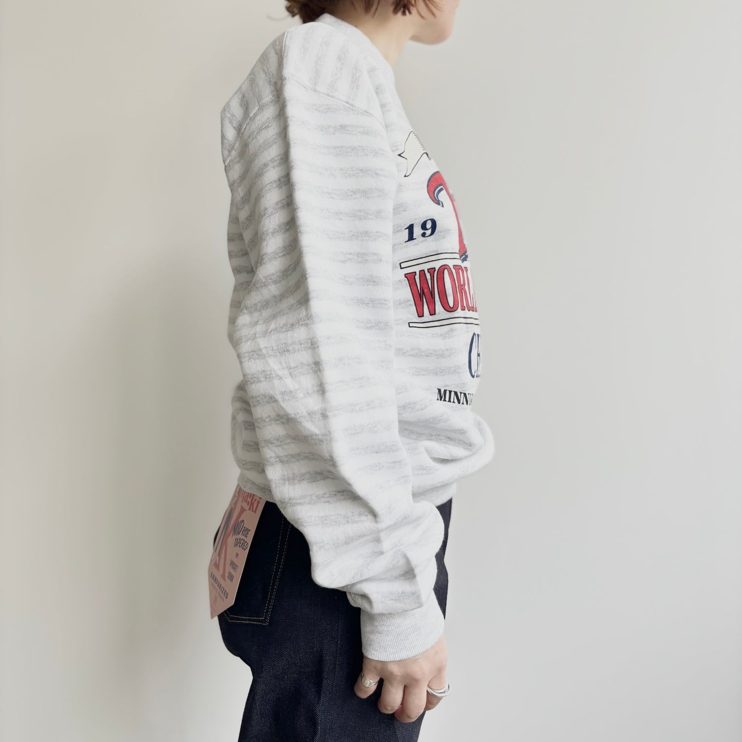 【used】 1991 world series champion Minesota TWINS border sweat 0220-3JS