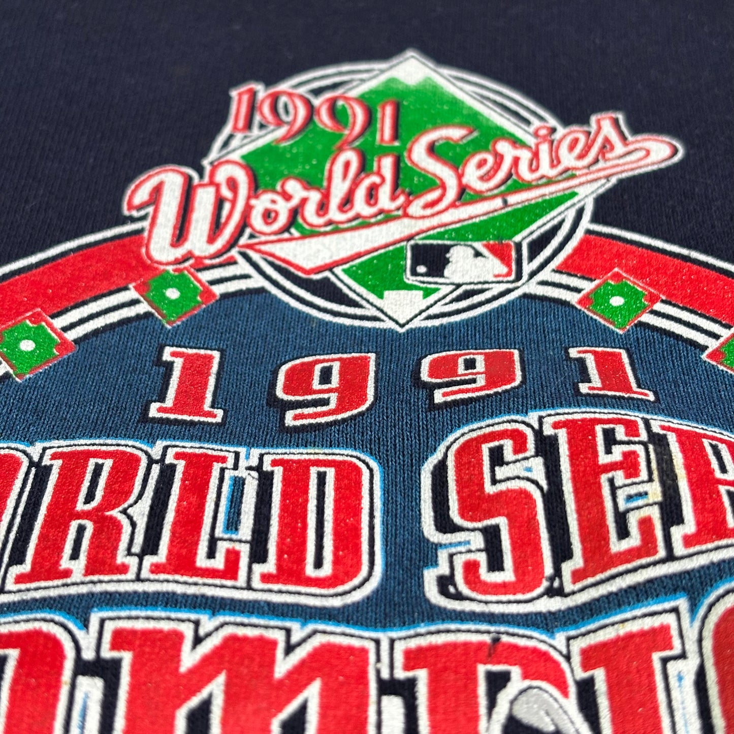 【used】 1991 world series champion Minesota TWINS sweat 0220-2JS