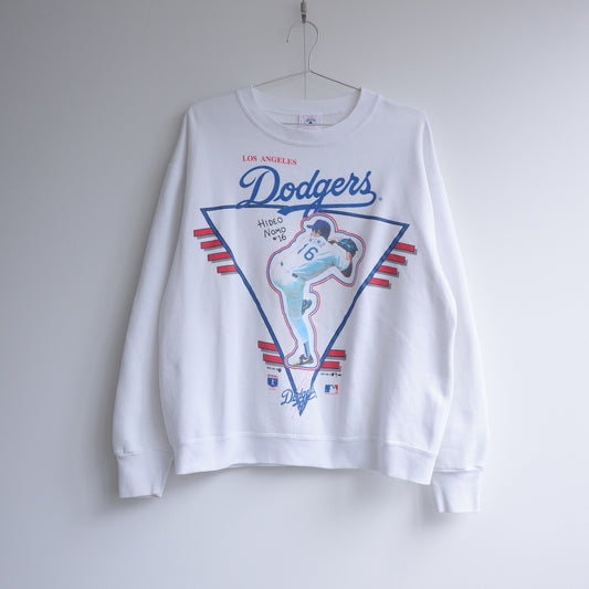 【used】 Dodgers NOMO 野茂英雄 裏起毛 sweat DELTA社 アメリカ製 0226-02