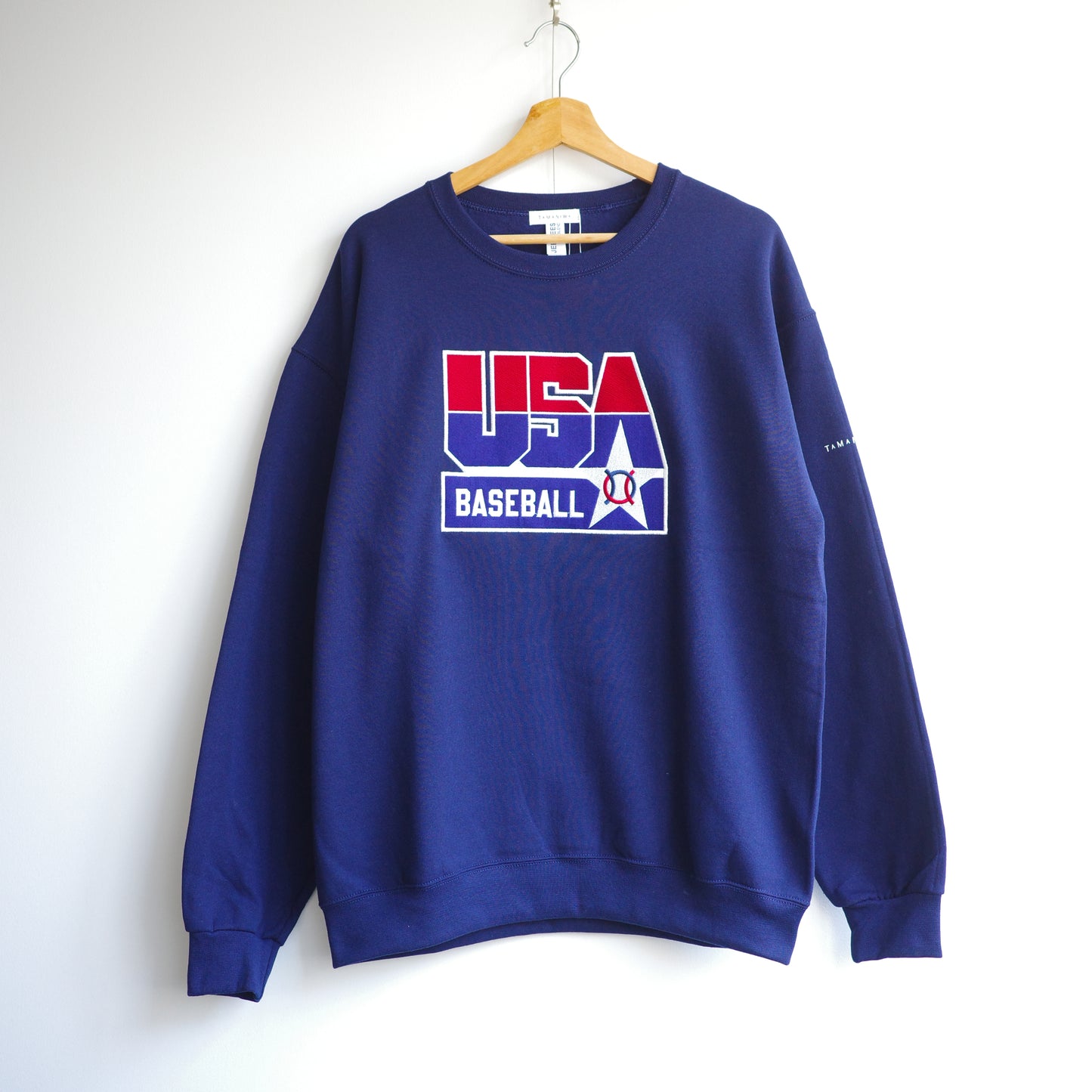 TAMANIWA "USA BASEBALL" sweatshirt with brushed lining