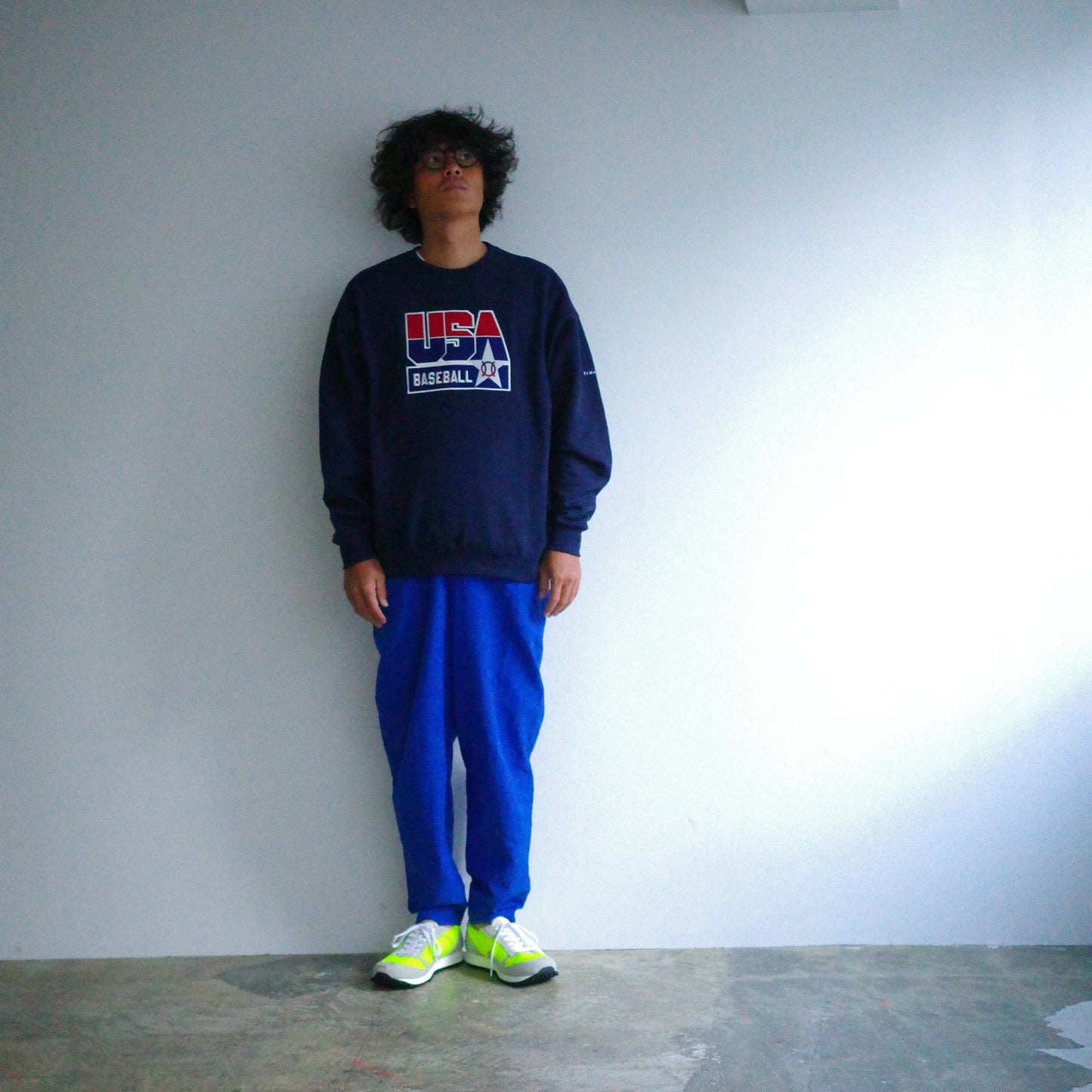 TAMANIWA "USA BASEBALL" sweatshirt with brushed lining
