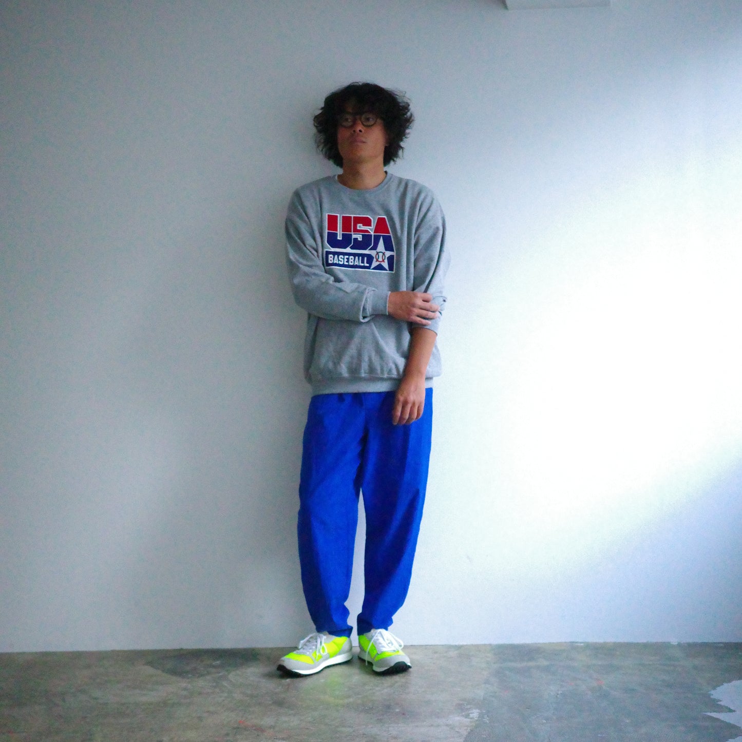 TAMANIWA "USA BASEBALL" sweatshirt with brushed lining