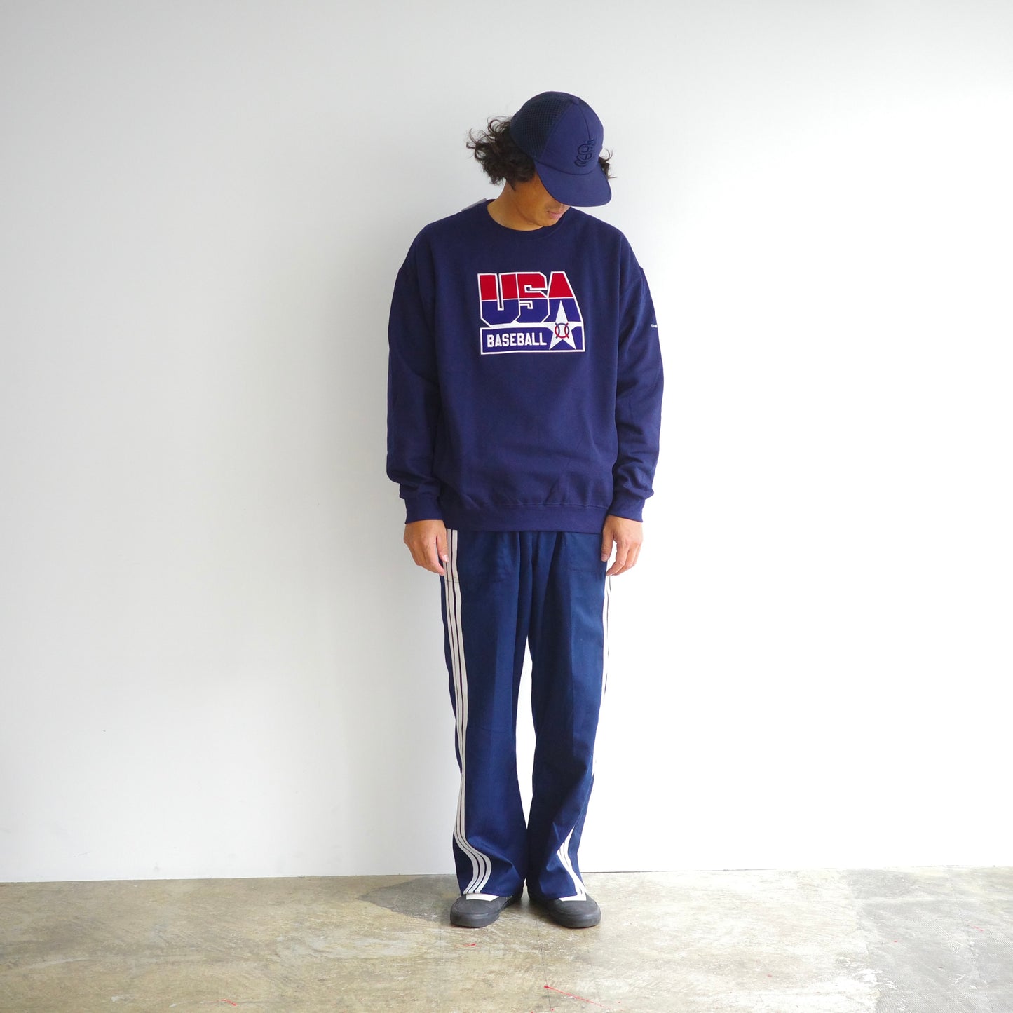TAMANIWA "USA BASEBALL" sweatshirt with brushed lining