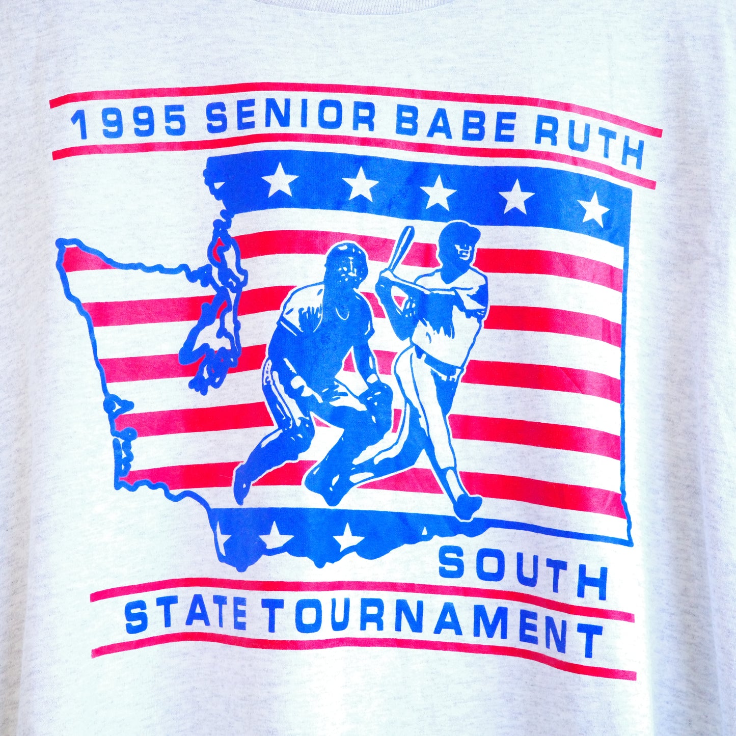 【used】1995 SENIOR BABE RUTH SOUTH STATE TOURNAMENT tee 野球 baseball