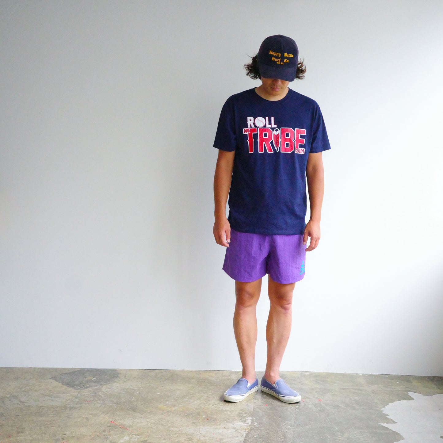 【used】2016 CREAVELAND ROLL TRIBE tee 野球 baseball JERZEES