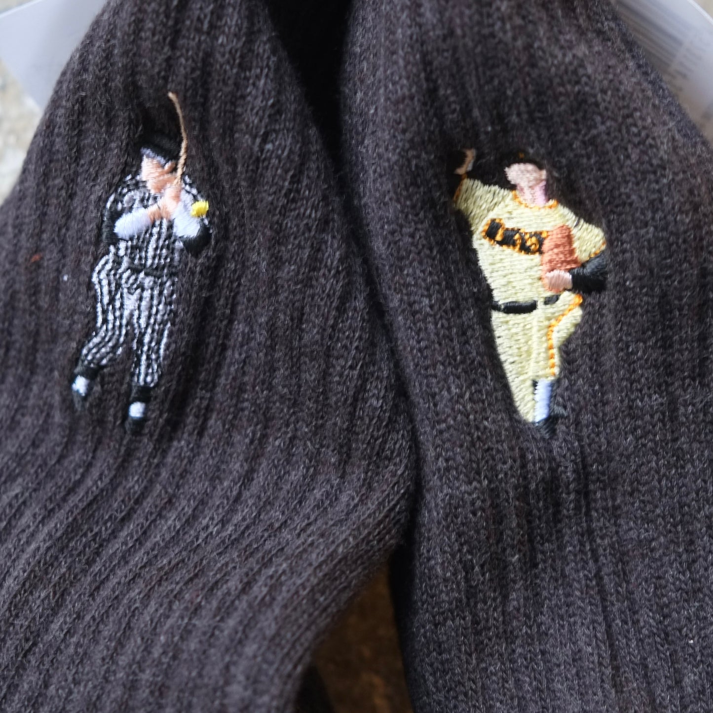 decka by BRU NA BOINNE Pile socks embroidery Baseball