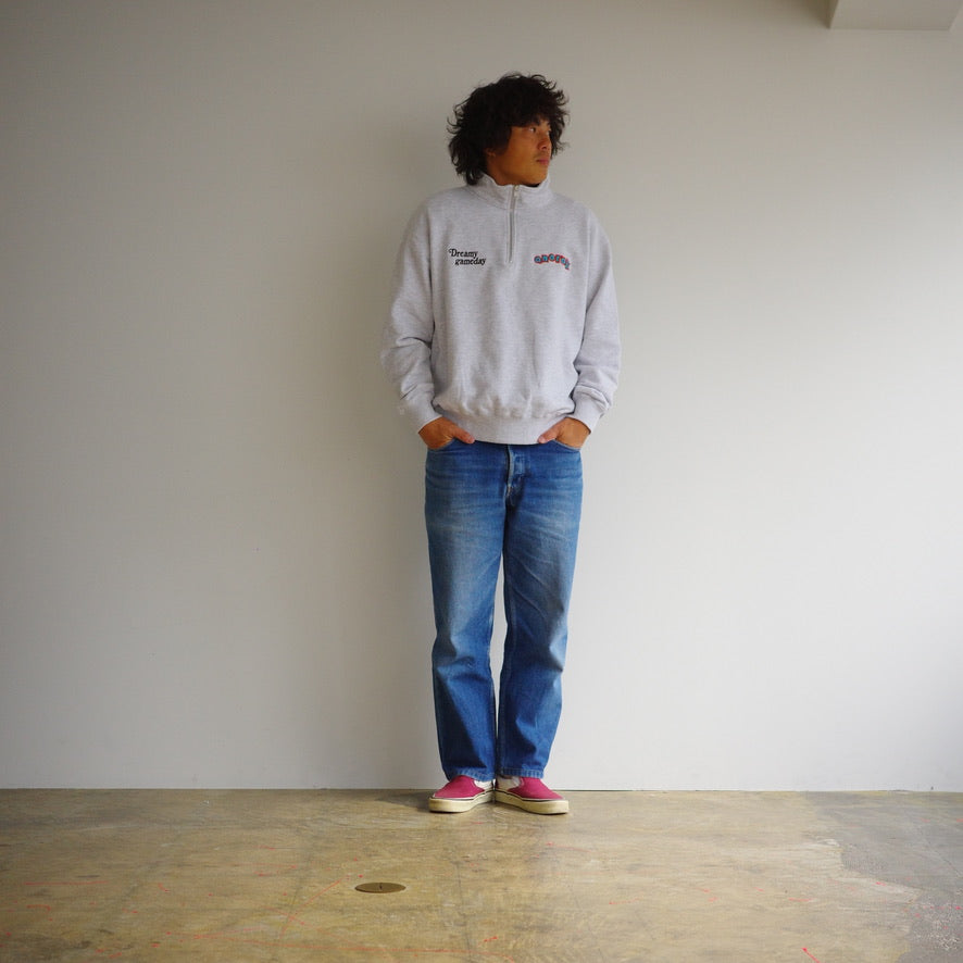 ANORAK CLUB アノラッククラブ "Dreamy Game Day" HALF ZIP sweat  裏毛 スウェット