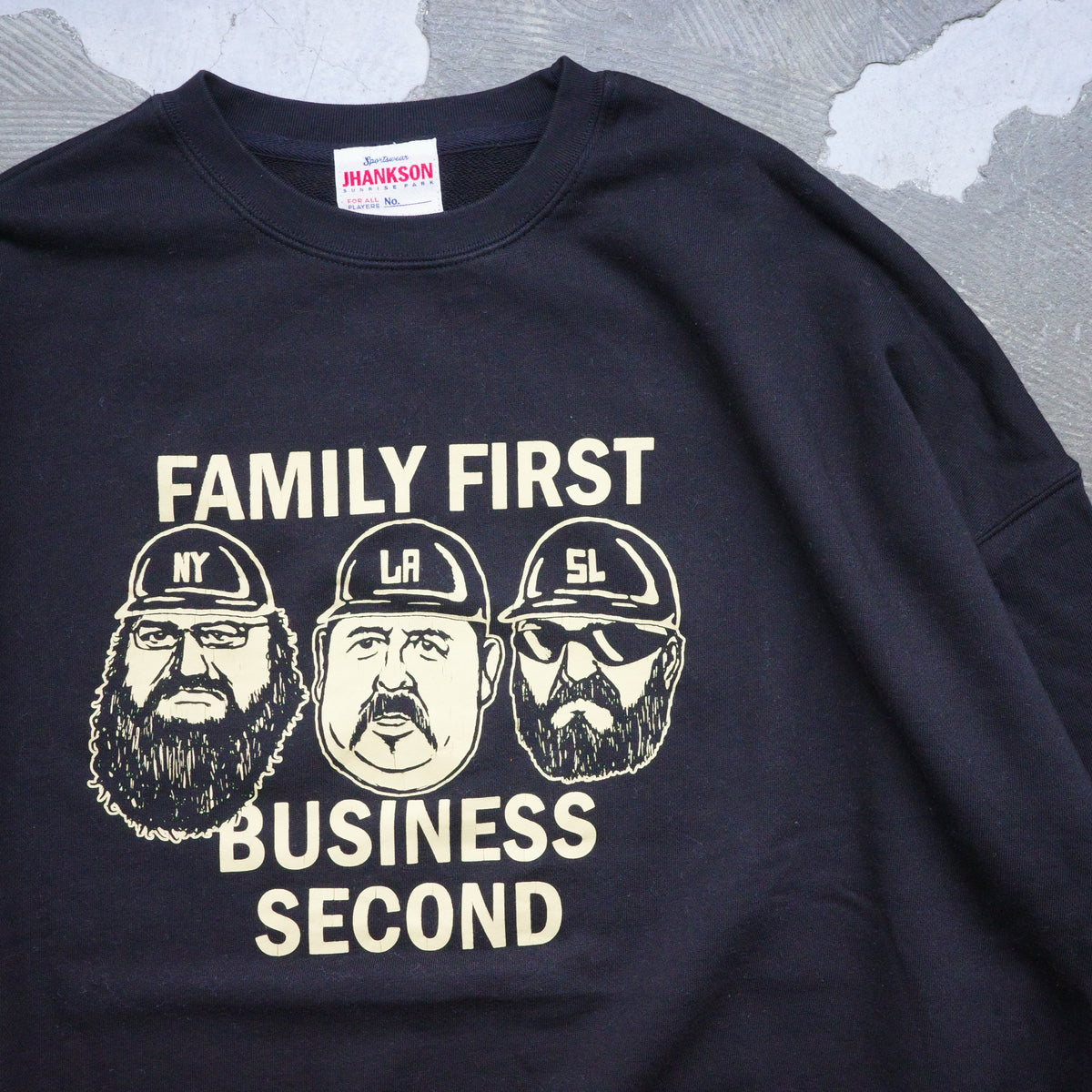 JHANKSON ジャンクソン  " FAMILY FIRST BUSSINESS SECOND " sweat  裏毛 スウェット