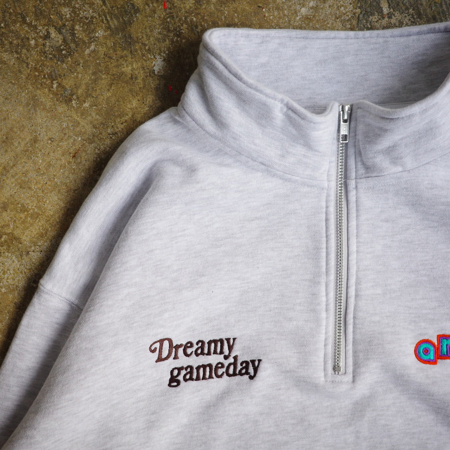 ANORAK CLUB アノラッククラブ "Dreamy Game Day" HALF ZIP sweat  裏毛 スウェット