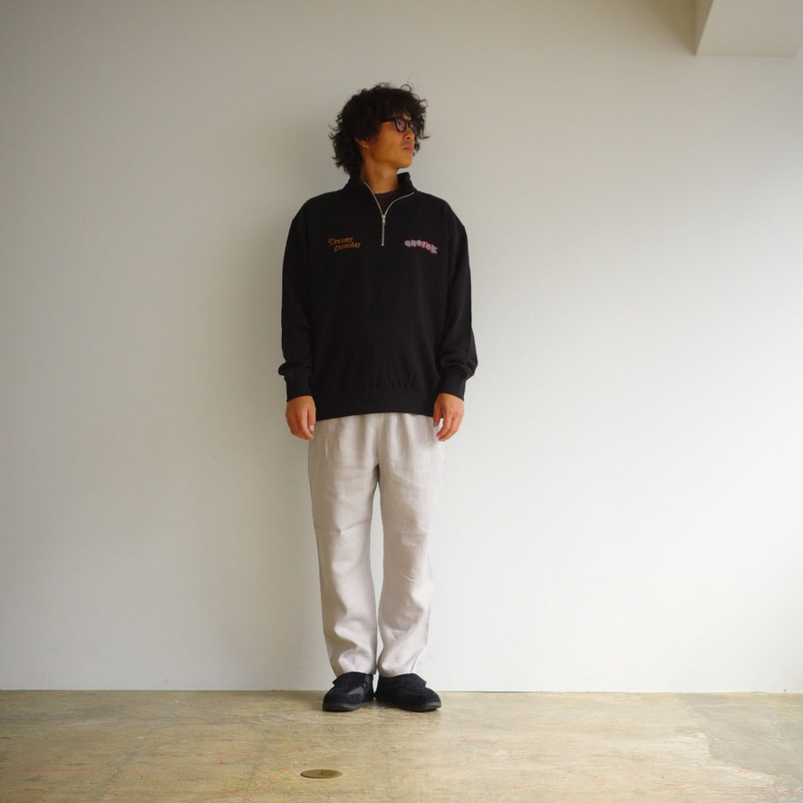 ANORAK CLUB アノラッククラブ "Dreamy Game Day" HALF ZIP sweat  裏毛 スウェット