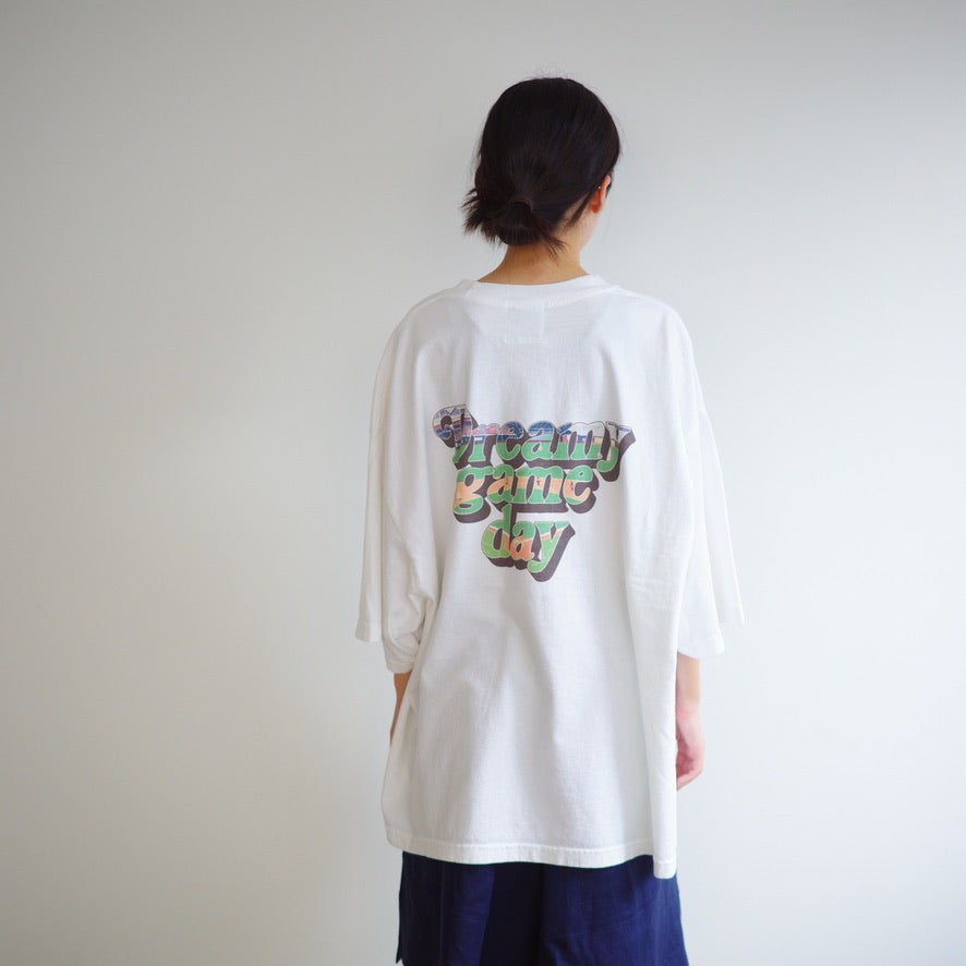 "LA Dreamy game day" 7.5oz Garment Dye tee ANORAK CLUB アノラッククラブ T-shirts