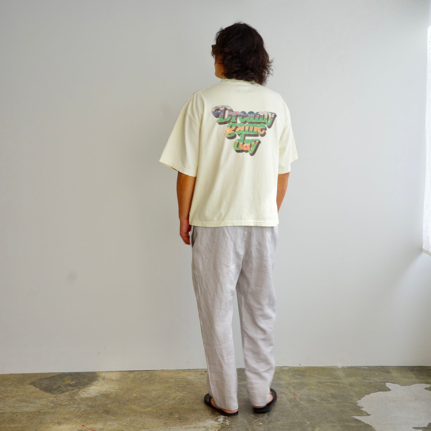 "LA Dreamy game day" 7.5oz Garment Dye tee ANORAK CLUB アノラッククラブ T-shirts