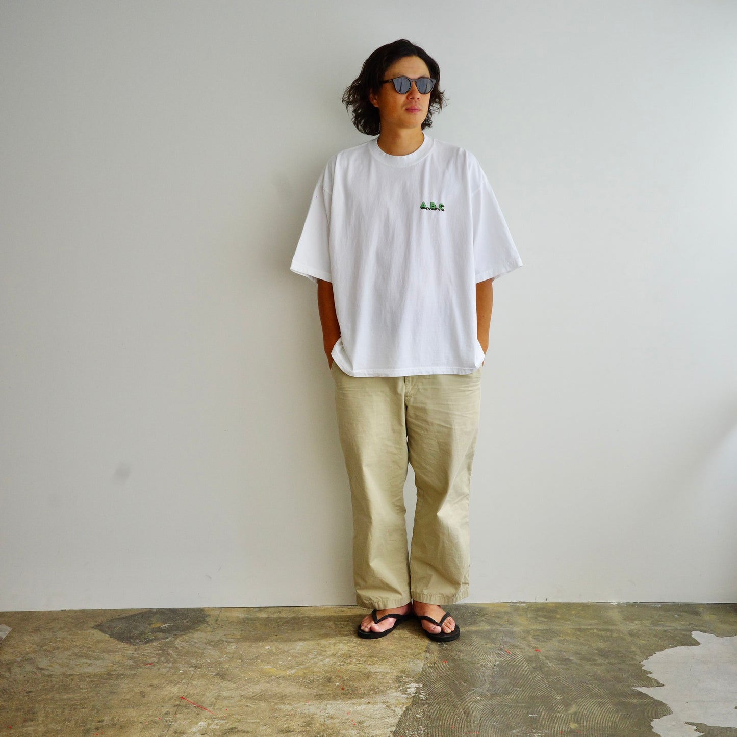 "LA Dreamy game day" 7.5oz Garment Dye tee ANORAK CLUB アノラッククラブ T-shirts
