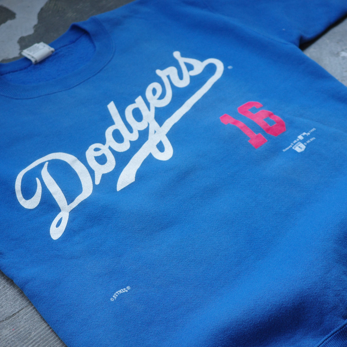 【used】NOMO 16 Los Angels Dodgers 裏起毛 crewneck sweat  MLB NUTMEG