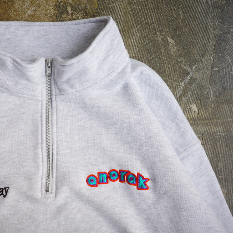 ANORAK CLUB アノラッククラブ "Dreamy Game Day" HALF ZIP sweat  裏毛 スウェット