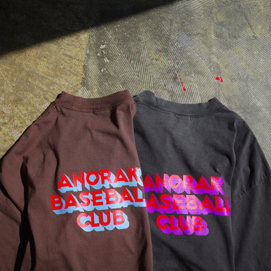 " ANORAK BASEBALL CLUB " 7.5oz Garment Dye tee ANORAK CLUB アノラッククラブ T-shirts