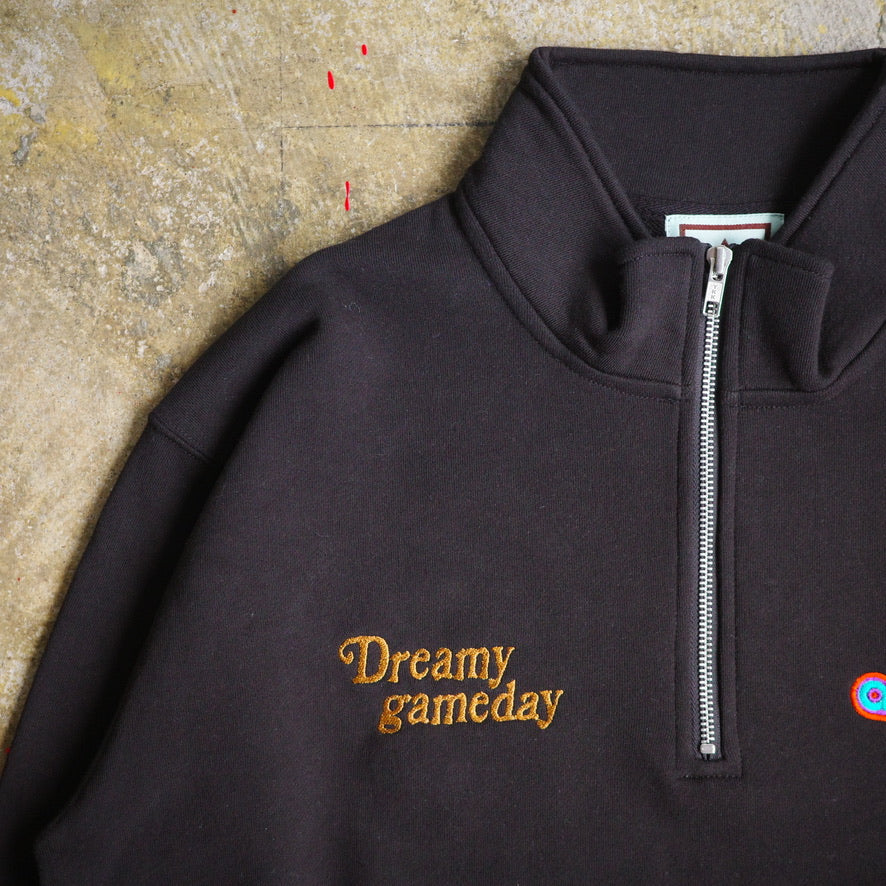 ANORAK CLUB アノラッククラブ "Dreamy Game Day" HALF ZIP sweat  裏毛 スウェット