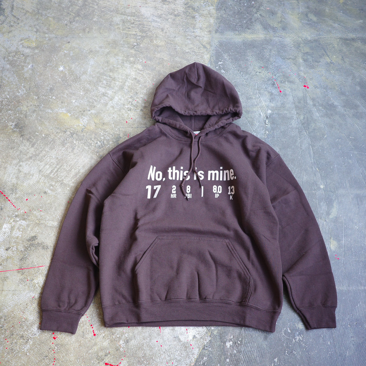 JHANKSON "No, this is mine." hoody sweatshirt with brushed lining