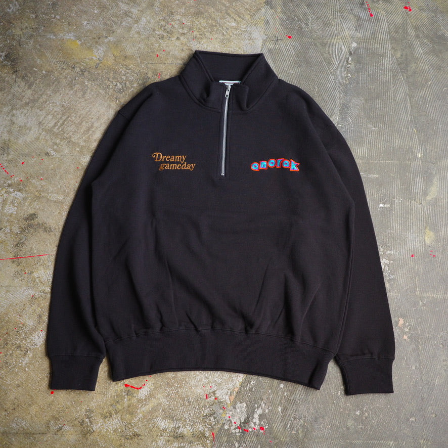 ANORAK CLUB アノラッククラブ "Dreamy Game Day" HALF ZIP sweat  裏毛 スウェット