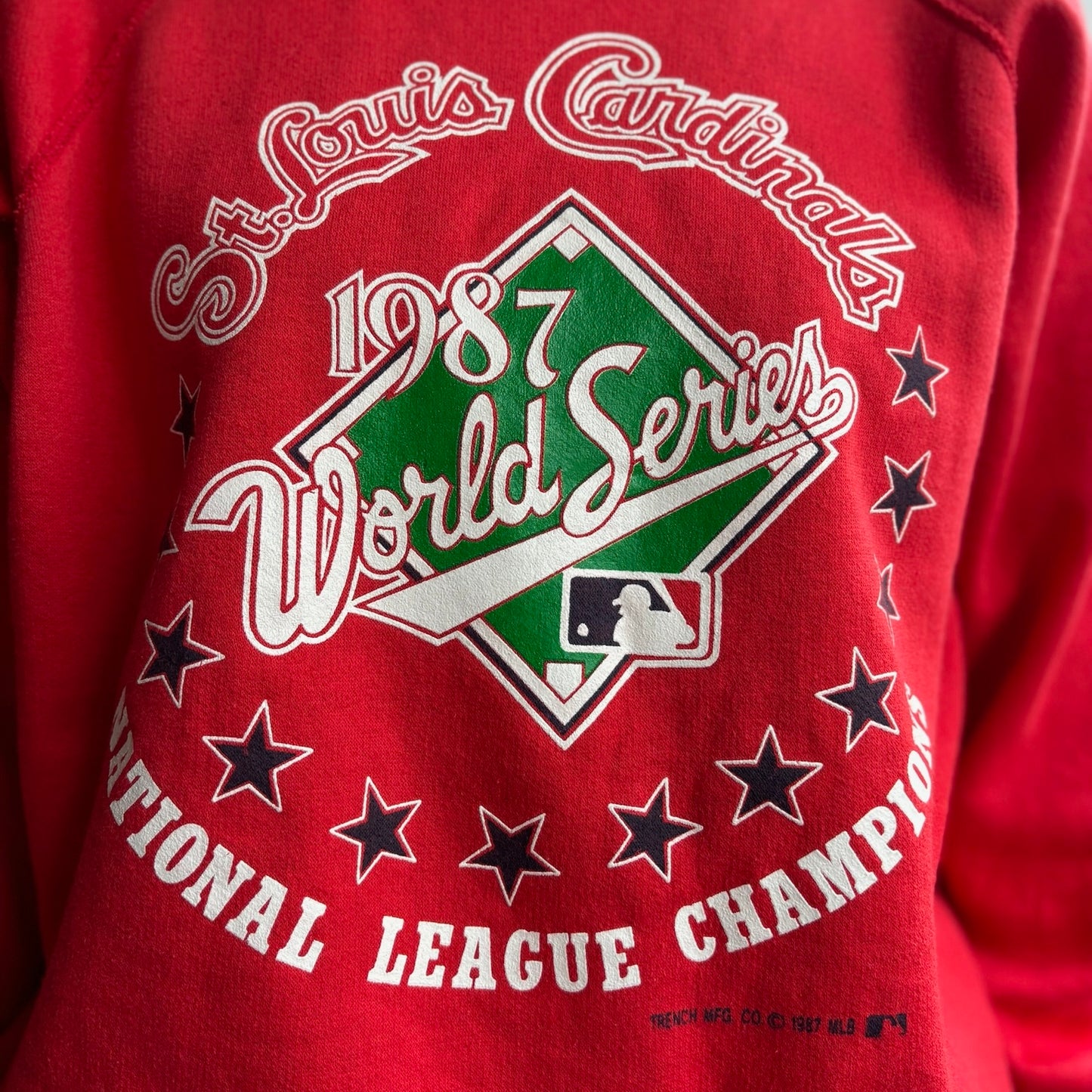 【used】  1987 world series St. Louis Cardinals national champion sweat 0220-1 JS