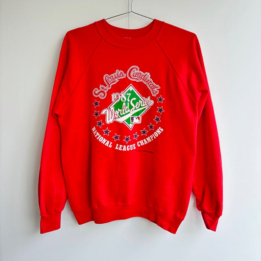 【used】  1987 world series St. Louis Cardinals national champion sweat 0220-1 JS