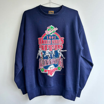 【used】  1991 world series champion Minesota TWINS sweat   0220-2JS