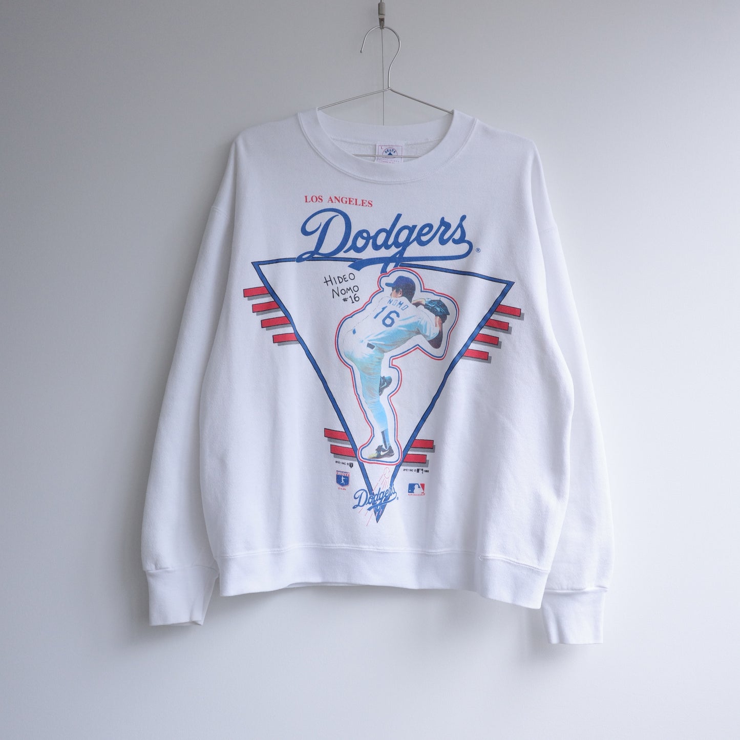 【used】 Dodgers NOMO 野茂英雄 裏起毛 sweat DELTA社 アメリカ製　0226-02