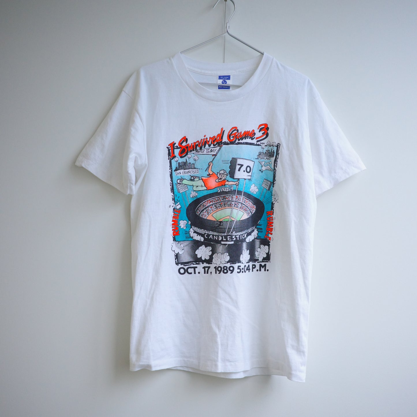 【USED】"LOMA PRIETA" earthquake tee CANDLESTICK PARK MLB