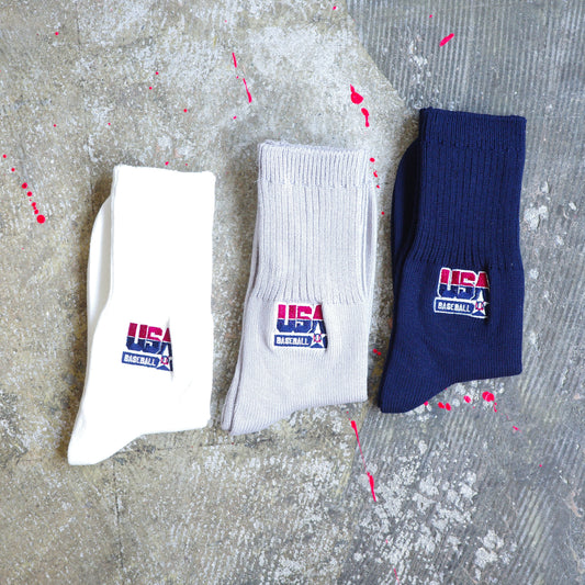 ROSTER SOX ロスターソックス " USA BASEBALL " RIB SOCKS ソックス　