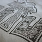 ULUNOA ウルノア " ulu baseball " × ANORAKCLUB cotton tee ulubaseball アノラッククラブ