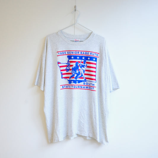 【used】1995 SENIOR BABE RUTH SOUTH STATE TOURNAMENT tee 野球 baseball