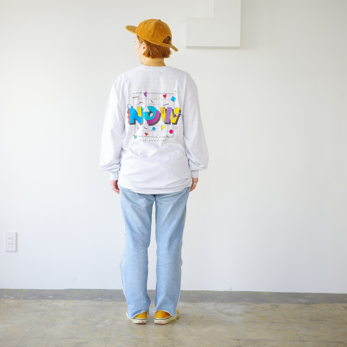 teen runnings "NOW" × ANORAKCLUB Long sleeve tee   saunacool サウナクール アノラッククラブ ロンT