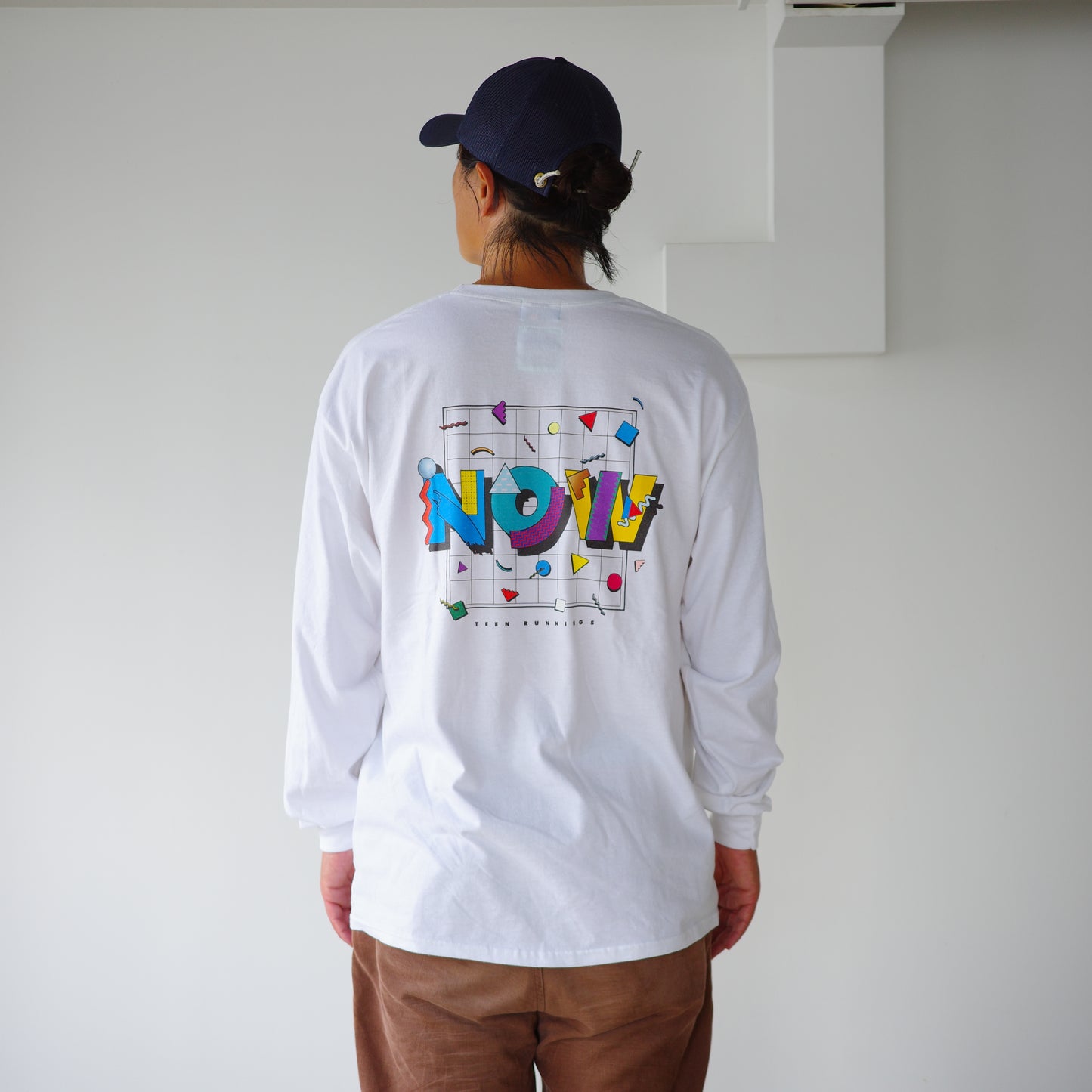 teen runnings "NOW" × ANORAKCLUB Long sleeve tee   saunacool サウナクール アノラッククラブ ロンT