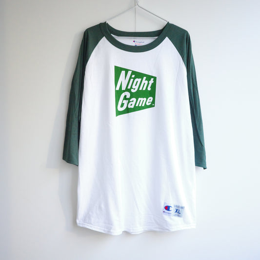 Night game  ナイトゲーム 3/4 Sleeve Raglan tee T-shirt