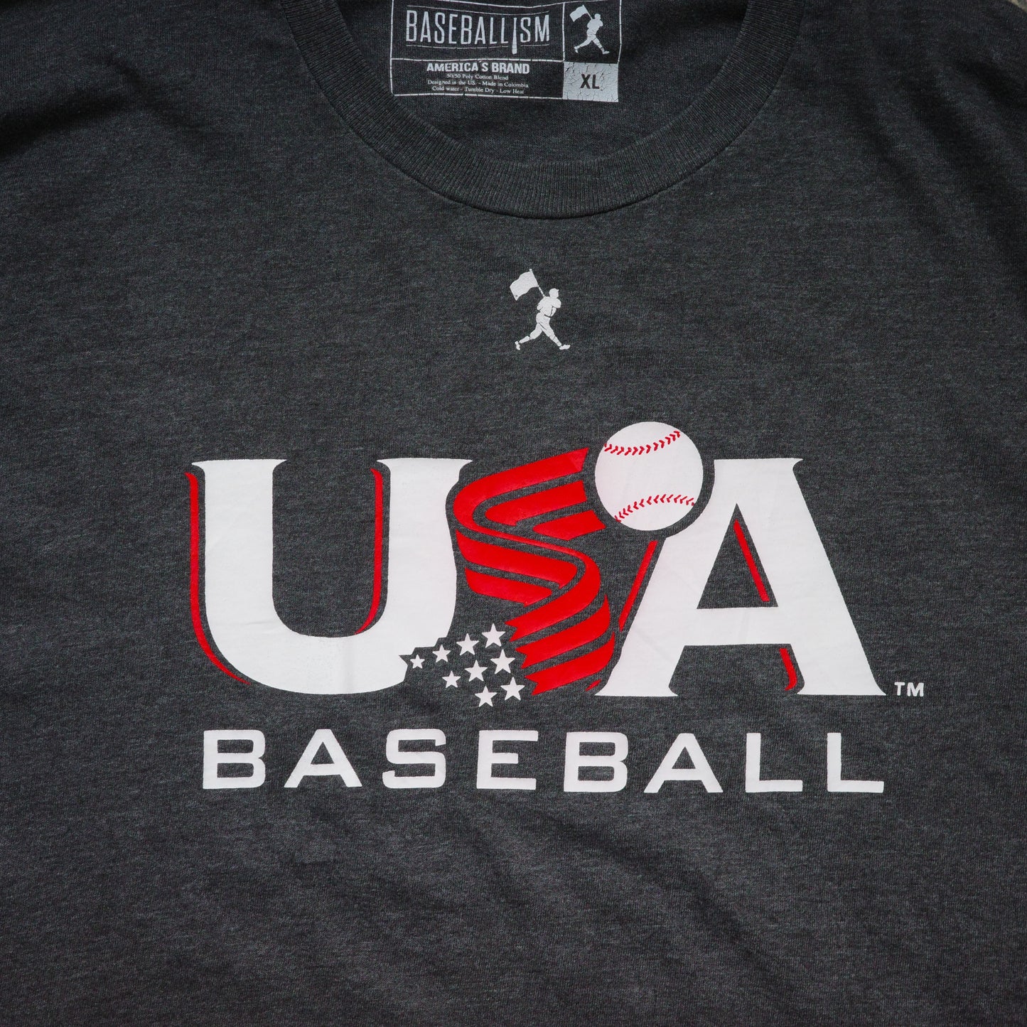 【used】"USA" tee baseball アメリカ代表 野球