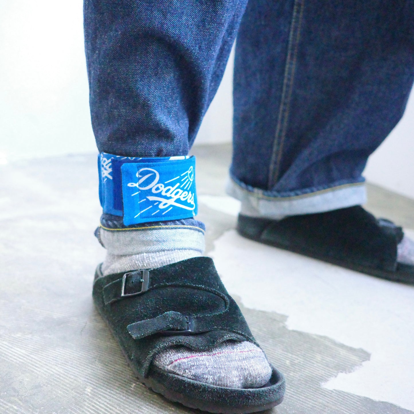 vintage fabric cycling ankle strap MLB dodgers padres diamondbacks