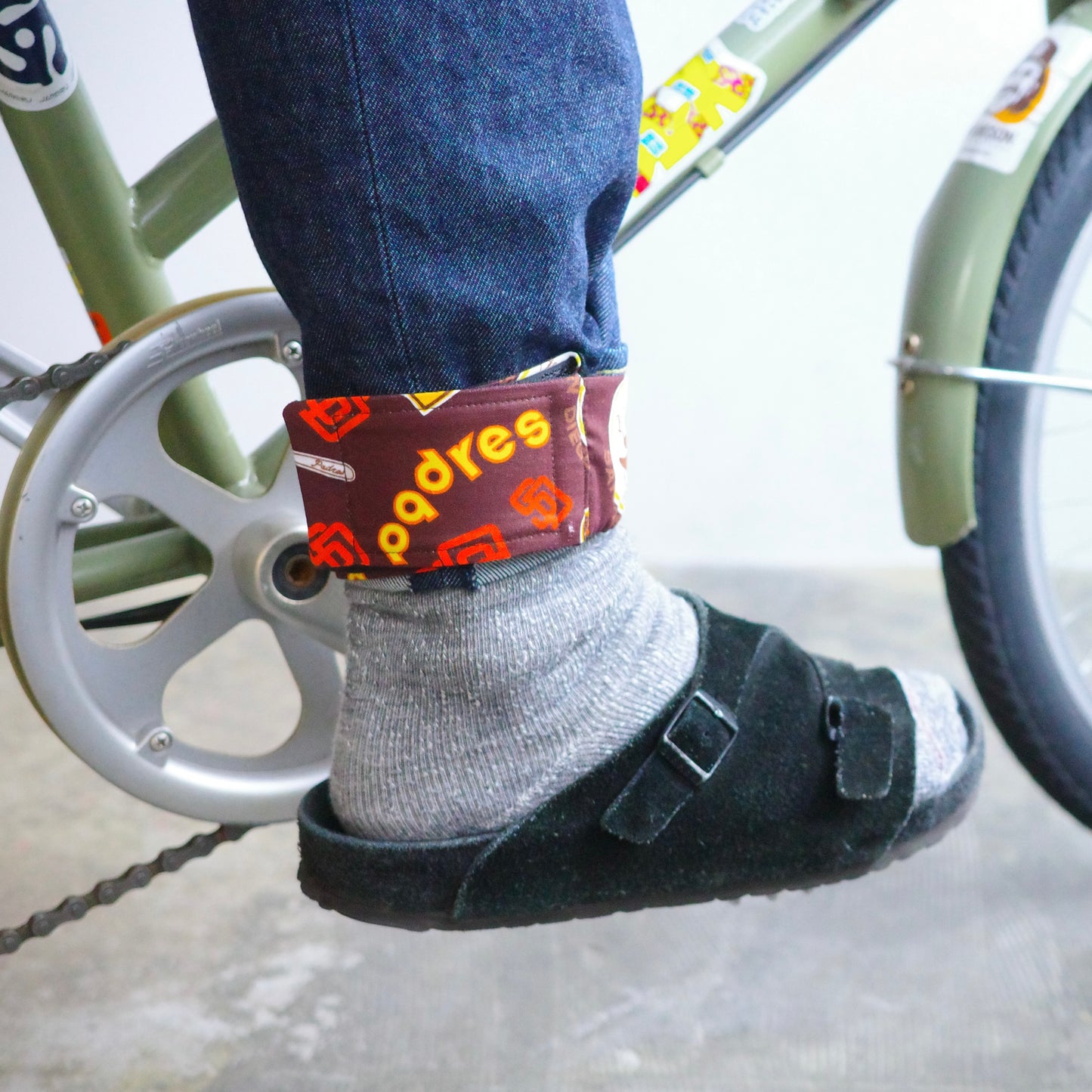 vintage fabric cycling ankle strap MLB dodgers padres diamondbacks