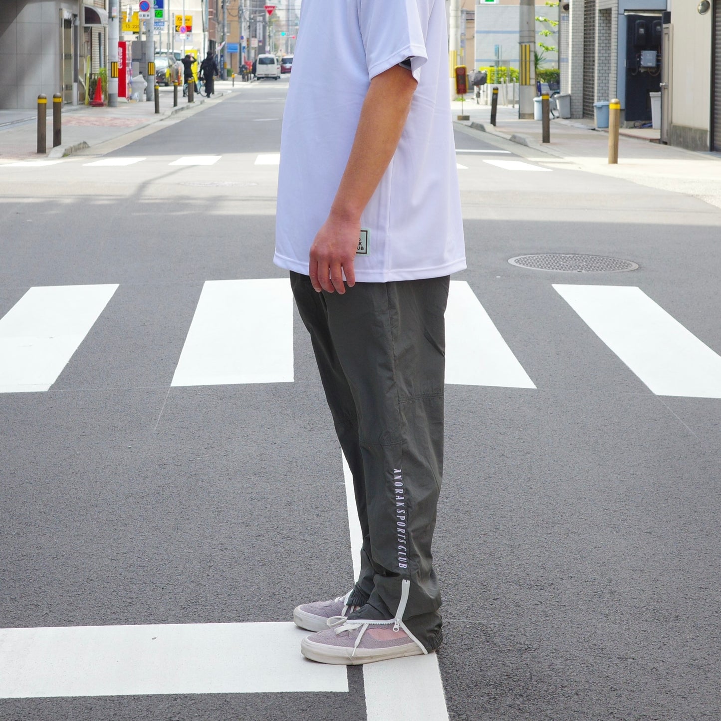 ANORAK CLUB  -LET'S STOP DREAMING-  NYLON TRACK PANTS  アノラッククラブ